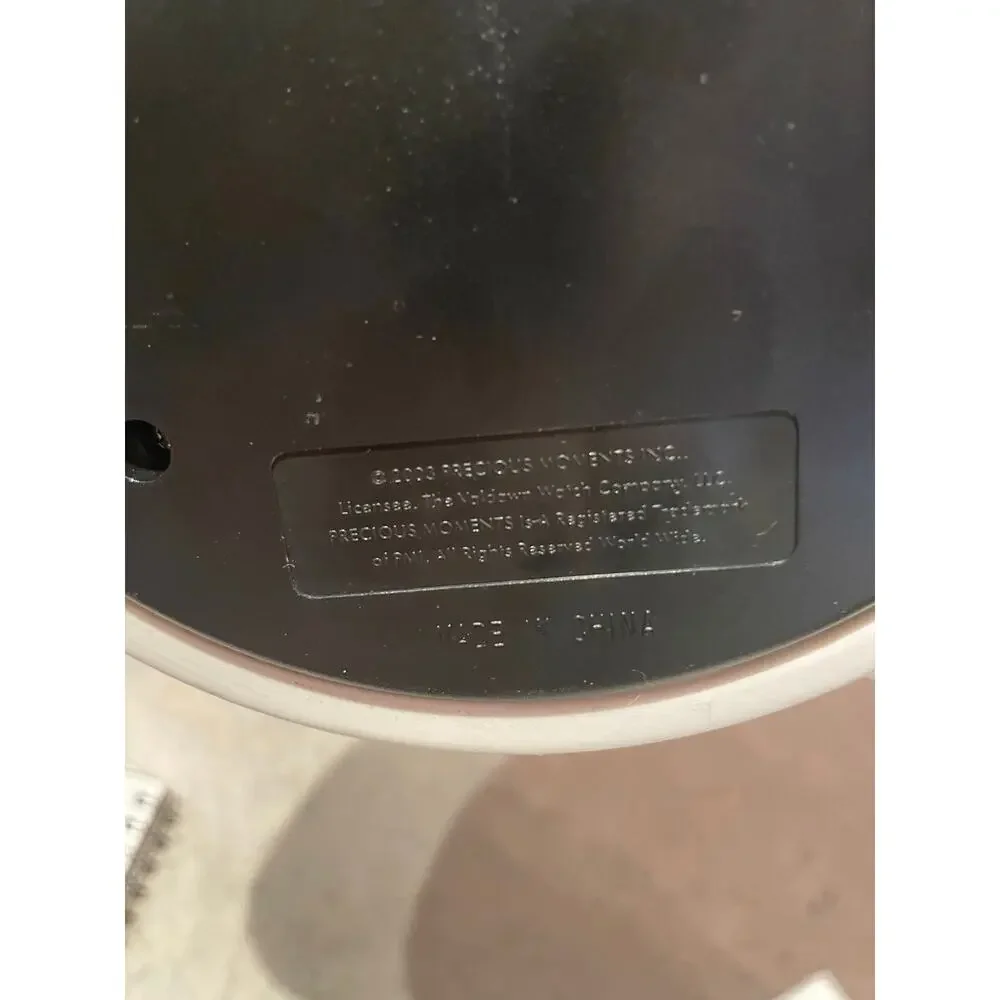 Vintage Precious Moments Love Is Kind Anniversary Clock 2003 w Glass Dome 10”